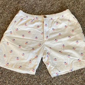 CHUBBIES White Casual Shorts w/ Anchors